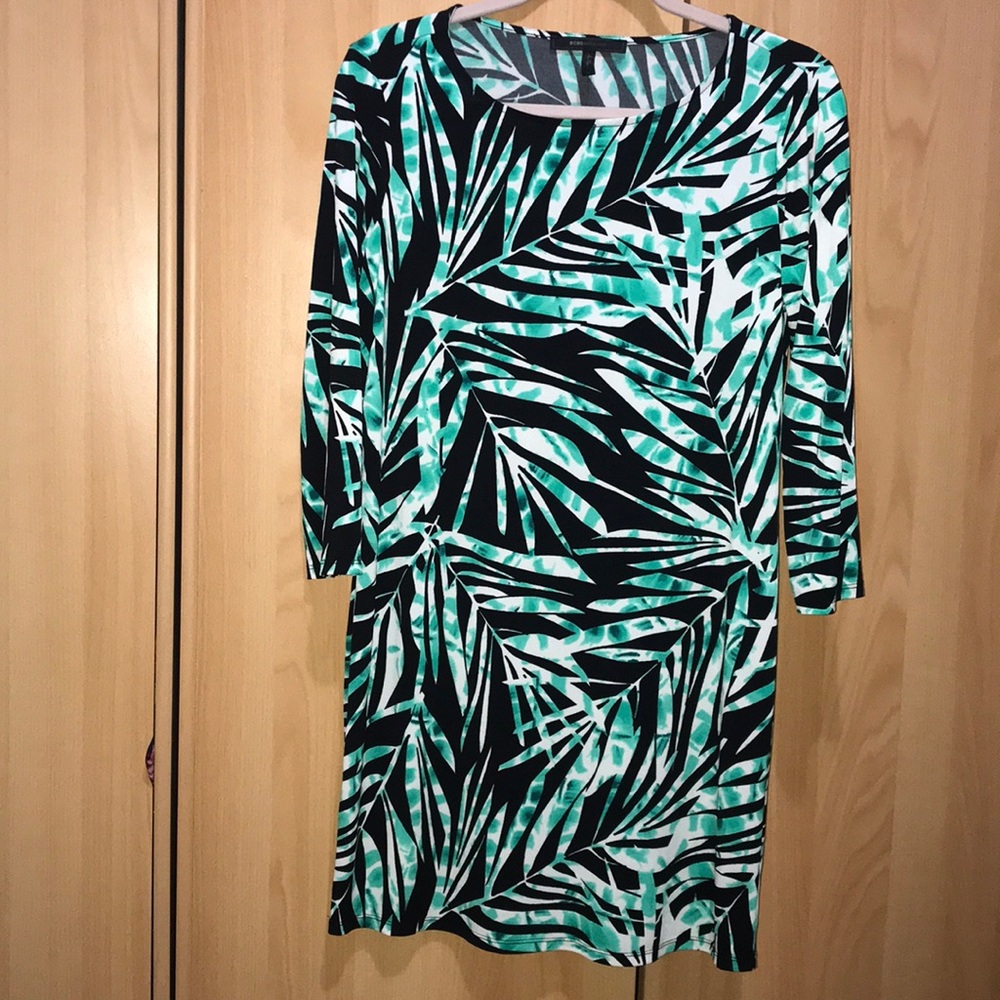 BCBG Green palm dress